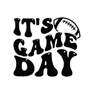 It's Game Day SVG with Football and Wavy Text Football SVG