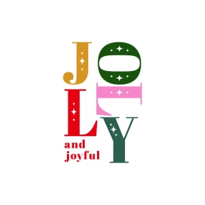 Jolly and Joyful SVG, Trendy Christmas SVG Christmas SVG