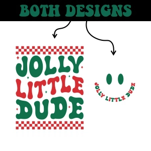 Jolly Little Dude SVG, Christmas SVG for Kids Shirt Funny SVG