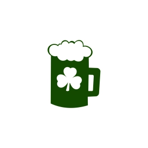 Layered Beer Glass with Shamrock SVG Shamrock SVG