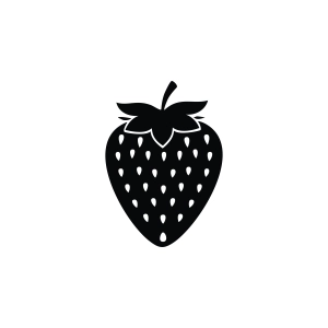 Layered Black and White Strawberry SVG Strawberry SVG