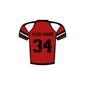 Layered Football Jersey SVG Front & Back Football SVG