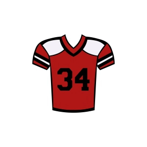 Layered Football Jersey SVG Front & Back Football SVG