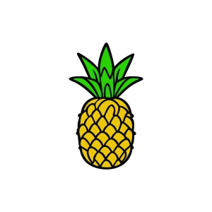 Layered Pineapple SVG Cut File Fruits and Vegetables SVG