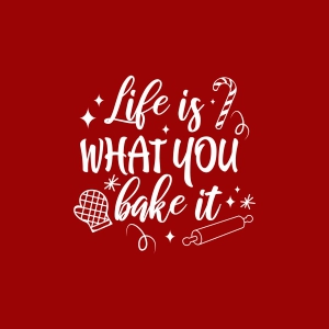 Life Is What You Bake it SVG, Christmas Pot Holder SVG Christmas SVG