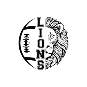 Half Football Half Lion SVG, Detroit Lions PNG Football SVG