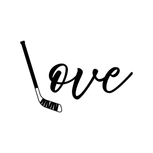 Love Hockey SVG, Hockey Love with Stick SVG Hockey SVG