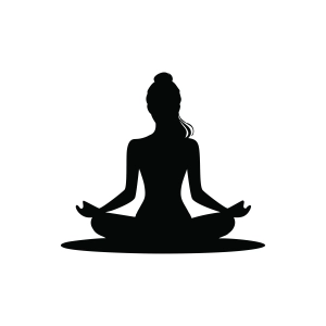 Meditating Woman SVG, Meditating Woman Silhouette Sports SVG