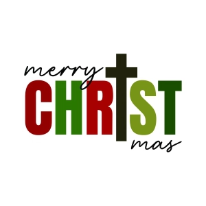 Merry Christ Mas SVG, Cross Christmas SVG Christmas SVG