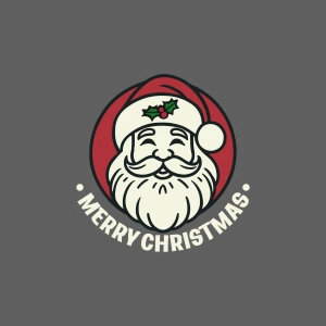 Merry Christmas SVG with Santa Head Christmas SVG