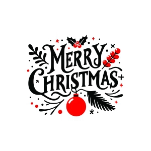 Merry Christmas SVG PNG Design with Christmas Elements Christmas SVG