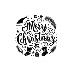 Merry Christmas Text SVG with Christmas Elements Christmas SVG