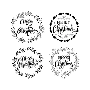 Merry Christmas Wreath SVG Bundle Christmas SVG