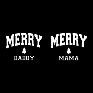 Merry Mama SVG, Merry Daddy SVG Christmas SVG