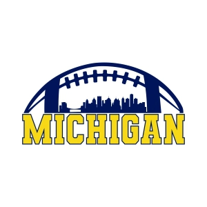 Michigan Football Skyline SVG Football SVG