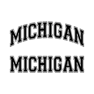 Michigan SVG with Varsity Font, 2 Designs Football SVG