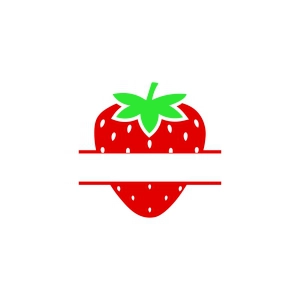 Monogram Strawberry SVG Strawberry SVG