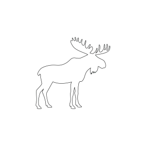 Moose Outline SVG Animal SVG