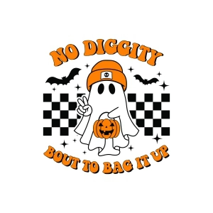 No Diggity Bout To Bag It Up SVG, Retro Halloween SVG PNG Halloween SVG