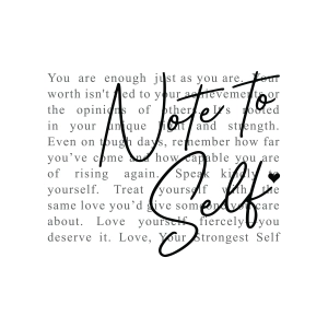 Note to Self SVG Art, Inspirational Quotes SVG Inspirational Quotes SVG