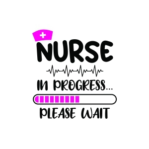 Nurse In Progress SVG, Nursing Loading Please Wait SVG Nurse SVG