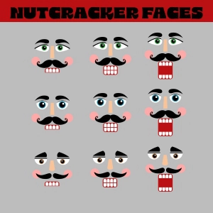 Nutcracker Faces SVG Bundle Christmas SVG