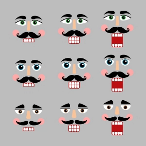 Nutcracker Faces SVG Bundle Christmas SVG