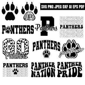 Panthers SVG Bundle, 11 Panther SVG Files Panther SVG