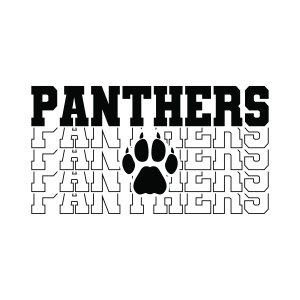 Panthers SVG Shirt with Paw, Panther SVG Panther SVG