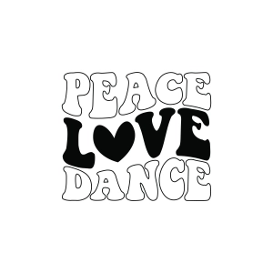 Peace Love Dance SVG, Trendy Dance SVG Dance SVG