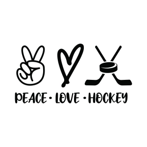 Peace Love Hockey SVG, Hockey SVG Cut File Hockey SVG