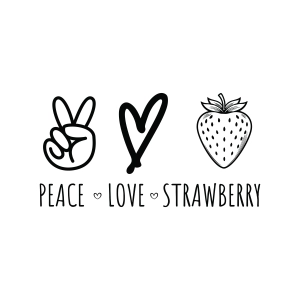 Peace Love Strawberry SVG Strawberry SVG