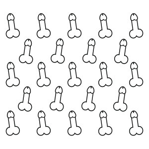 Penis Pattern SVG File, Adult SVG Cut File Funny SVG