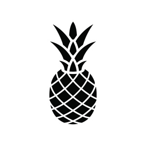 Pineapple Silhouette SVG, Vector and Cut File Fruits and Vegetables SVG