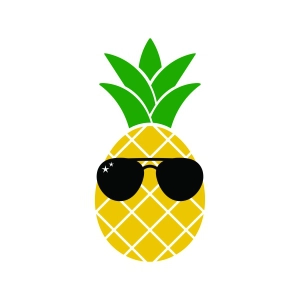 Pineapple with Sunglasses SVG, PNG, Clipart Files Fruits and Vegetables SVG