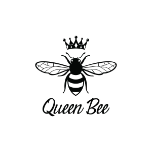 Queen Bee SVG with Crown Bee SVG