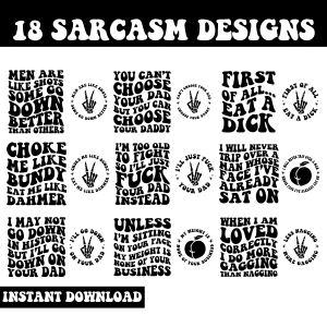 Sarcasm SVG Bundle, Adult Humor SVG Files Funny SVG