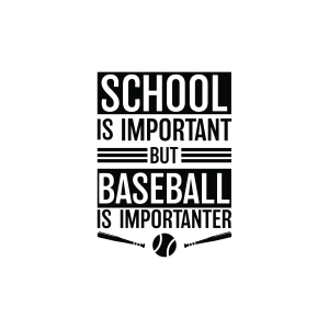 School Is Important But Baseball Is Important SVG, Funny Baseball SVG Baseball SVG