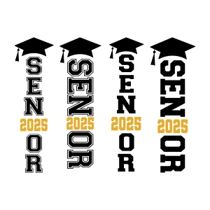 Senior 2025 SVG, Senior with Graduation Cap SVG Graduation SVG