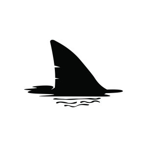 Shark Fin Silhouette SVG Shark SVG