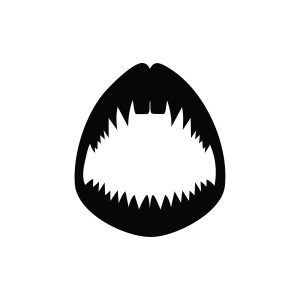 Shark Jaws SVG, Silhouette Shark SVG