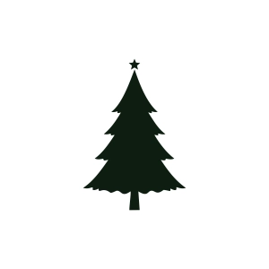 Simple Christmas Tree SVG Silhouette Christmas SVG