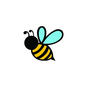 Simple Flying Bee SVG Bee SVG