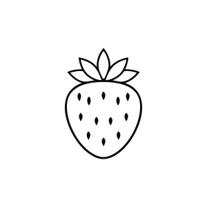 Simple Strawberry SVG Outline Strawberry SVG