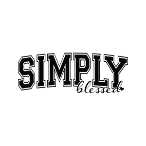 Simply Blessed SVG with Varsity Font Christian SVG