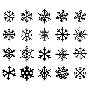 Snowflake SVG Bundle, Snowflake Clipart Designs Christmas SVG