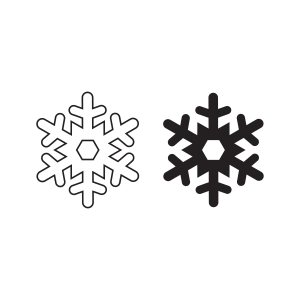 Snowflakes Clipart SVG, Snowflake SVG Outline Snowflake SVG