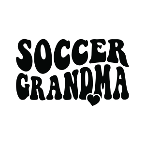 Soccer Grandma SVG with Wavy Text Mother's Day SVG