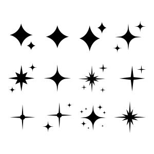 Sparkle Star SVG Bundle, Star PNG Files Star SVG