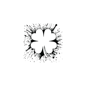 Splatter Shamrock SVG, Grunge Clover SVG Shamrock SVG